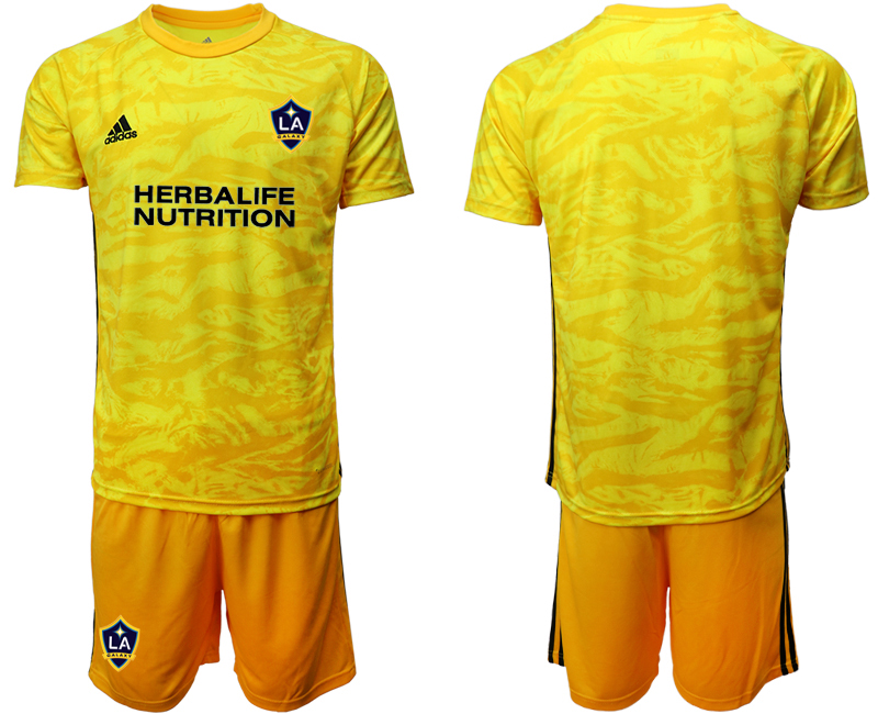 Men 2020-2021 club Los Angeles Galaxy goalkeeper yellow Soccer Jerseys
